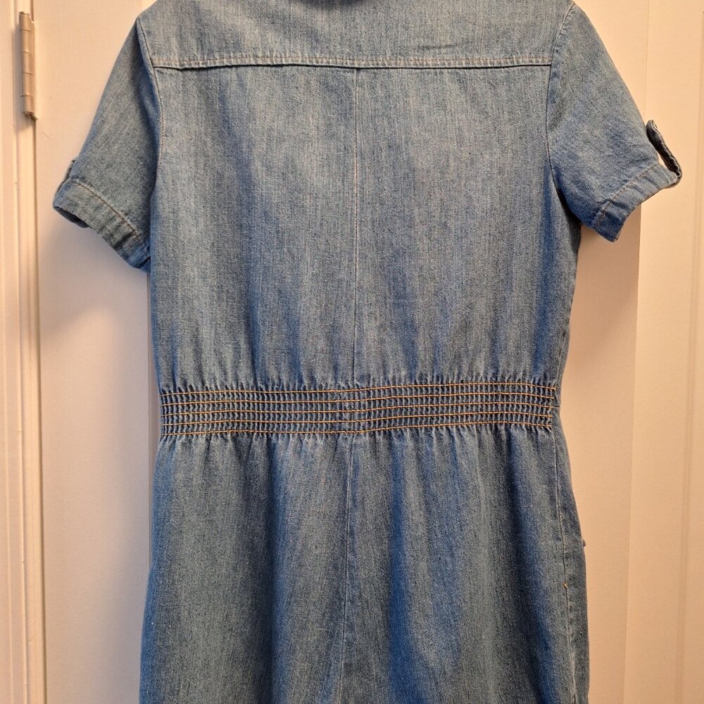 Landlubber 1970s Vintage Zip Front Denim Romper - Picture 4 of 9